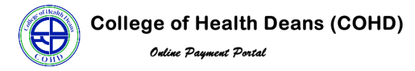 College of Health Deans (COHD) - Payment & Subscription System